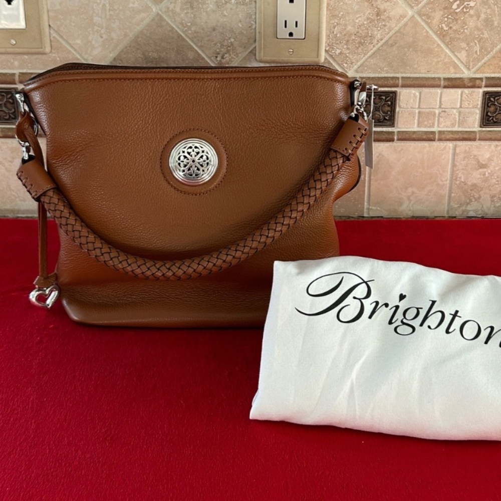 Brighton Ferrara Mixology Bumble Large Luggage Leather Shoulder Bag NWT